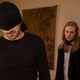 Charlie Cox as Matt Murdock and Deborah Ann Woll as Karen Page.